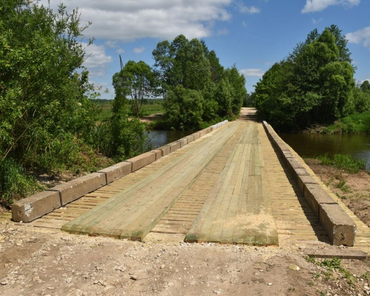 В Рязанской области восстановили мост через реку Пара