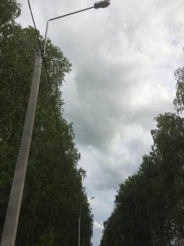 Дорога с освещением возле Секиотово, Рязанский район